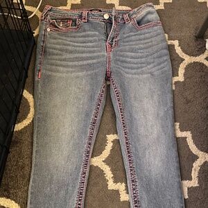 True Religion Mid Rise Super T Skinny Jeans